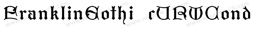 FranklinGothi cURWCond -Medium字体转换